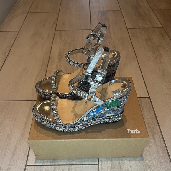 Christian Louboutin pira ryad 110 wedge heels (size 40) - Picture 4 of 9